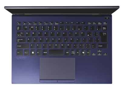 Vista del teclado y el panel táctil del Vaio T Kachi-iro Special Edition