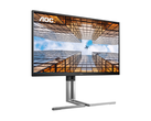 El AOC U27U3X (en la imagen) tiene dos puertos HDMI 2.1, DisplayPort 1.4, puerto USB-C (90W PD) y un puerto USB 3.2 Gen1. (Fuente de la imagen: AOC)