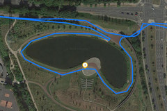 GPS Honor 7C - sendero a orillas del lago