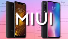 Los fallos de MIUI 12 han afectado especialmente al POCO F1 (L) y al Xiaomi Mi 9 (R). (Fuente de la imagen: Xiaomi - editado)