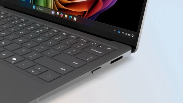 El Surface Laptop 5G tiene una ranura física para tarjeta SIM junto al puerto Surface Connect. (Fuente de la imagen: Microsoft)