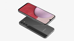 Un render de &quot;Galaxy A14&quot;. (Fuente: OnLeaks x GizNext)