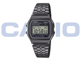 El Casio Vintage A158WETB-1A (en la imagen) tiene una caja negra cromada. (Fuente de la imagen: Casio)