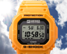 El reloj Casio Surfrider Foundation Japan de colaboración (en la imagen) presenta una brillante caja de color amarillo amanecer y una correa fabricada con resina de base biológica de colores mixtos. (Fuente de la imagen: Casio)