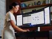 El último monitor de 49 pulgadas de HP incorpora una webcam retráctil. (Fuente de la imagen: HP)