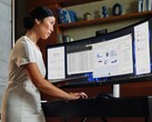 El último monitor de 49 pulgadas de HP incorpora una webcam retráctil. (Fuente de la imagen: HP)