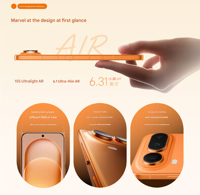 Diseño del Magic 8 Pro Air (Fuente de la imagen: Honor - machine translated)