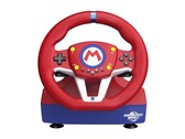 El Hori Mario Kart Racing Wheel Pro Mini para Nintendo Switch 2 tiene el tema de color de Mario.