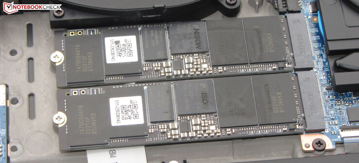 El portátil viene con dos unidades SSD.