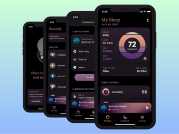 La app Ozlo muestra informes sobre el sueño y permite ajustar las rutinas (Fuente de la imagen: Ozlo)