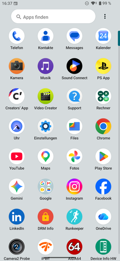Sony Xperia 10 VIII: Cajón de aplicaciones