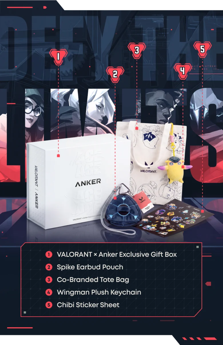 Caja coleccionable de edición limitada de Valorant con artículos temáticos en su interior
