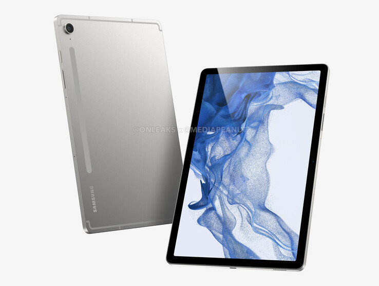 La Galaxy Tab S9 FE. (Fuente de la imagen: @OnLeaks &amp; MediaPeanut)