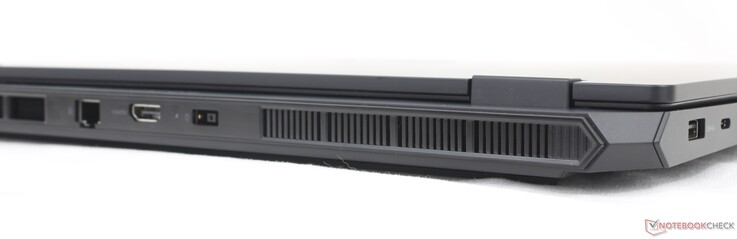 Parte trasera: RJ-45 (1 Gbps), HDMI 2.1, adaptador de CA