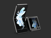 El Galaxy Z Flip5 tendrá una pantalla de cubierta más usable que los anteriores modelos Galaxy Z Flip. (Fuente de la imagen: @OnLeaks & MediaPeanut)