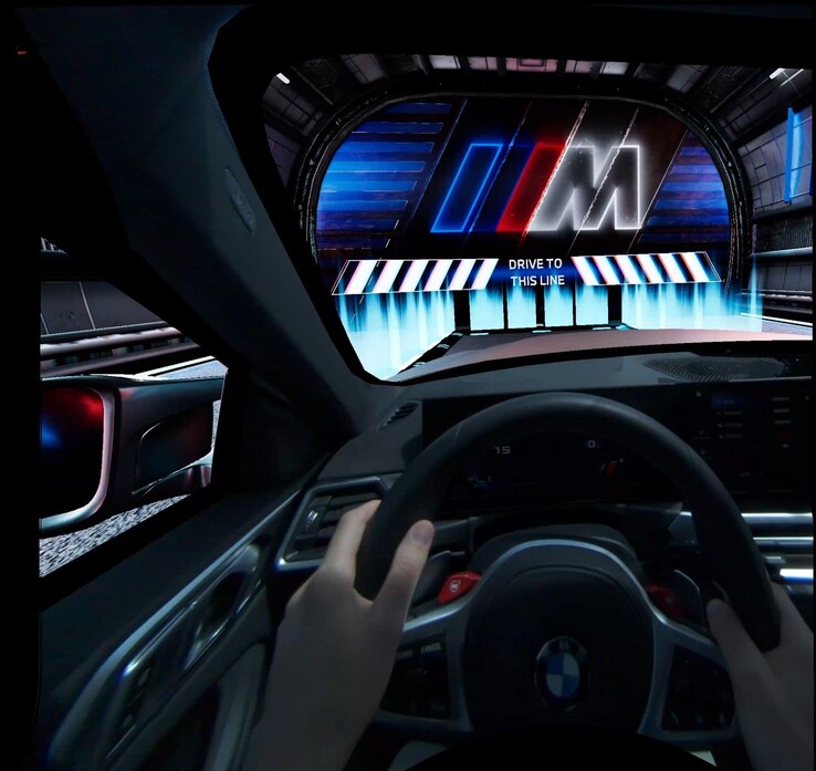 Se corre y derrapa en circuitos de carreras virtuales utilizando el M4 Coupé como mando del juego. (Fuente: BMW)