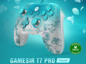 La GameSir T7 Pro presenta una carcasa mate con motivos florales y un diseño semitransparente (Fuente de la imagen: GameSir)