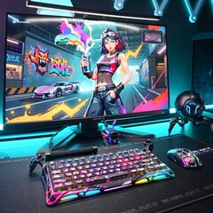 La Gravastar Mercury V75 Pro Neon Graffiti Edition cuenta con un cuadro de esqueleto completo de aleación de aluminio (Fuente de la imagen: Gravastar)