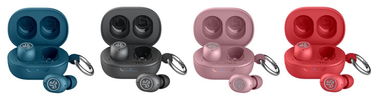 Los auriculares JLab JBuds Mini ANC están disponibles en grafito, azul marino, rosa rubor y rojo rubí. (Fuente de la imagen: JLab)