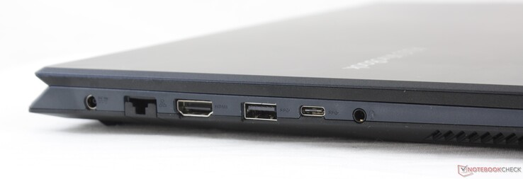 Izquierda: adaptador de CA, RJ-45 (Gigabit), HDMI, USB-A 3.0, USB-C 3.1 Gen. 1