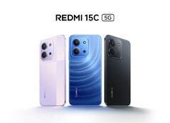El Redmi 15C 5G está disponible en colores azul medianoche, morado crepúsculo y negro medianoche (Fuente de la imagen: Redmi)