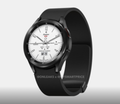 Render filtrado del Galaxy Watch6 Classic. (Fuente: Steve Hemmerstoffer y MySmartPrice)