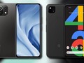 El Xiaomi Mi 11 Lite 5G (L) obtuvo la misma puntuación que el Google Pixel 4a (R) en los benchmarks de cámara. (Fuente de la imagen: Xiaomi/Google - editado)