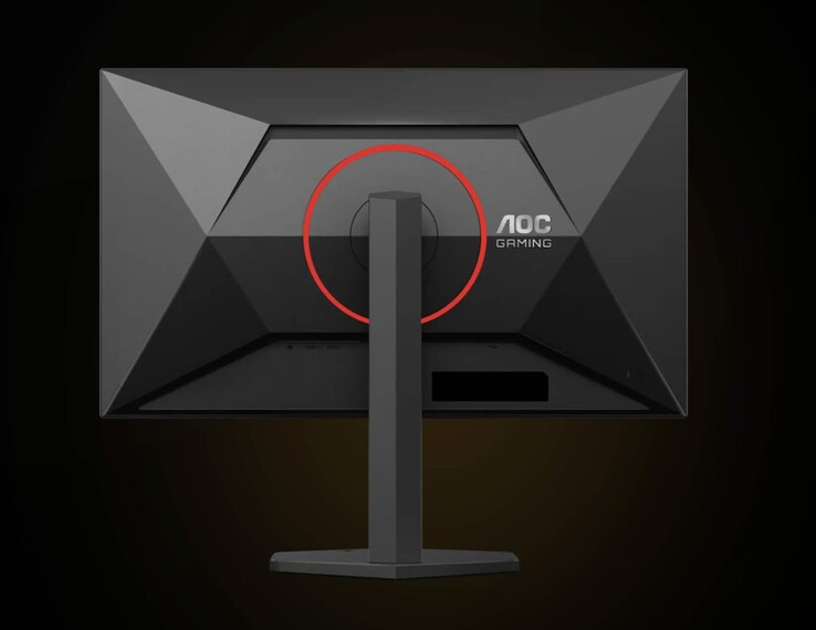 El nuevo monitor para videojuegos de AOC presenta un lenguaje de diseño muy característico de la marca, con detalles en rojo.
