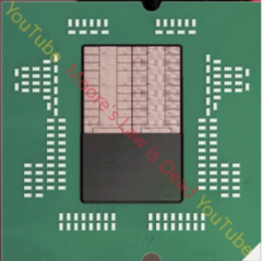 Ha aparecido nueva información sobre la arquitectura Zen 7 de AMD; en la imagen: un CCD Zen 7 de AMD (fuente de la imagen: Moore's Law is Dead en YouTube)