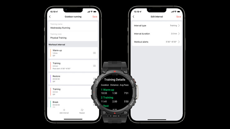 Las plantillas de entrenamiento de Amazfit llegan al T-Rex 2. (Fuente: Amazfit)