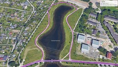 Viaje de prueba del GNSS: ruta alrededor de un lago