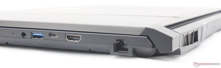 Derecha: auriculares de 3,5 mm, USB-A 3.2 Gen. 1, USB-C 3.2 Gen. 1, HDMI (4K60)