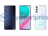 El Galaxy M54 estará disponible a finales de este año en estilos contrastados. (Fuente de la imagen: MySmartPrice)
