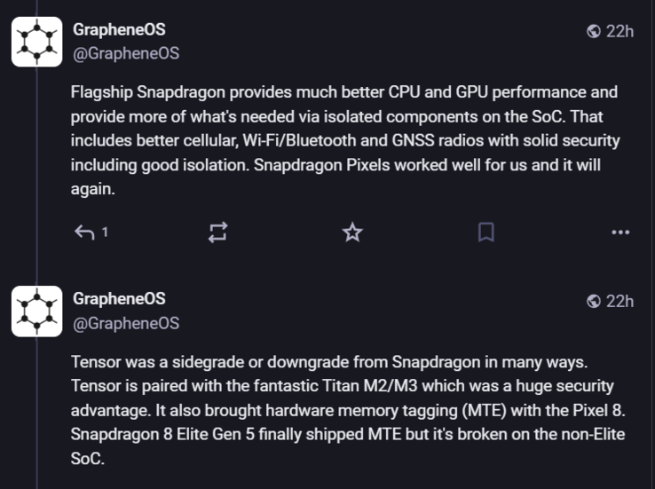 Se dice que Snapdragon es mejor que Tensor