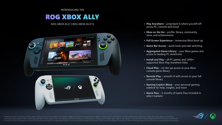 Características de ROG Xbox Ally y Xbox Ally X (Fuente de la imagen: Xbox Wire)