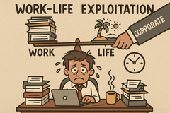 El equilibrio entre trabajo y vida privada sigue dando tumbos en Silicon Valley. (Fuente de la imagen: AI generated)