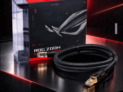 El cable Ethernet Asus ROG Zoom Cat. 8 ofrece un ancho de banda de 40 Gbps.