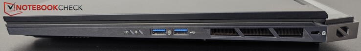 Derecha: 2x USB-A (5 Gbps), Kensington