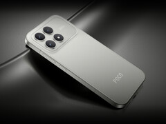 Xiaomi vende el Poco F8 Pro en acabados azul y negro, así como en la opción Titanium Silver que se muestra aquí. (Fuente de la imagen: Xiaomi)