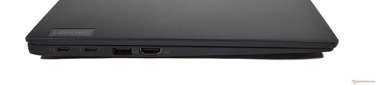 Izquierda: 2x Thunderbolt 4, USB A 3.2 Gen 1, HDMI