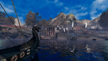 Una imagen en la que se ven barcos vikingos en Frozenheim.