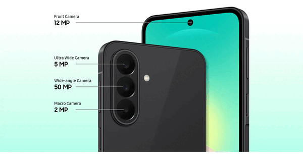 El Galaxy A27 5G cuenta con un sistema de triple cámara trasera.