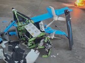 Drone de reparto MK30 de Amazon estrellado. (Fuente de la imagen: ABC15 Arizona en YouTube)