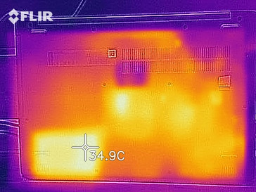 Mapa de calor mientras en ralentí - abajo