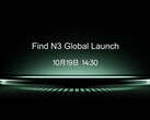 Oppo lanzará el Find N3 a nivel mundial el 19 de octubre. (Fuente de la imagen: Oppo - traducido)