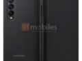El Galaxy Z Fold3 vendrá con un accesorio de funda especial para albergar su S-Pen opcional. (Imagen: 91mobiles)