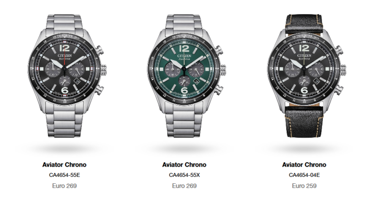 Los nuevos relojes Citizen OF Collection Aviator. (Fuente de la imagen: Citizen)
