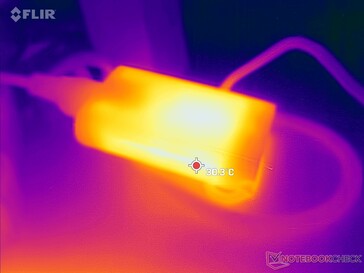 El adaptador de CA alcanza sólo 30 C cuando se utilizan cargas exigentes durante periodos prolongados