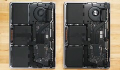 Detecta la diferencia: el MBP 13 M1 comparado con el MBP 13 M2. (Fuente de la imagen: iFixit)