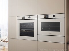 El nuevo horno Samsung Bespoke AI cuenta con una cámara integrada para controlar tus alimentos. (Fuente de la imagen: Samsung)